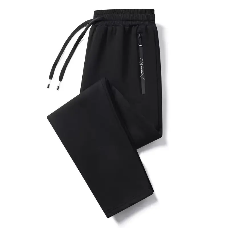 Loose Women's Straight Leg Casual Pants Elastic Waist Simple Match High Waist Polyester Fiber No Ironing Required Autumn Wint...