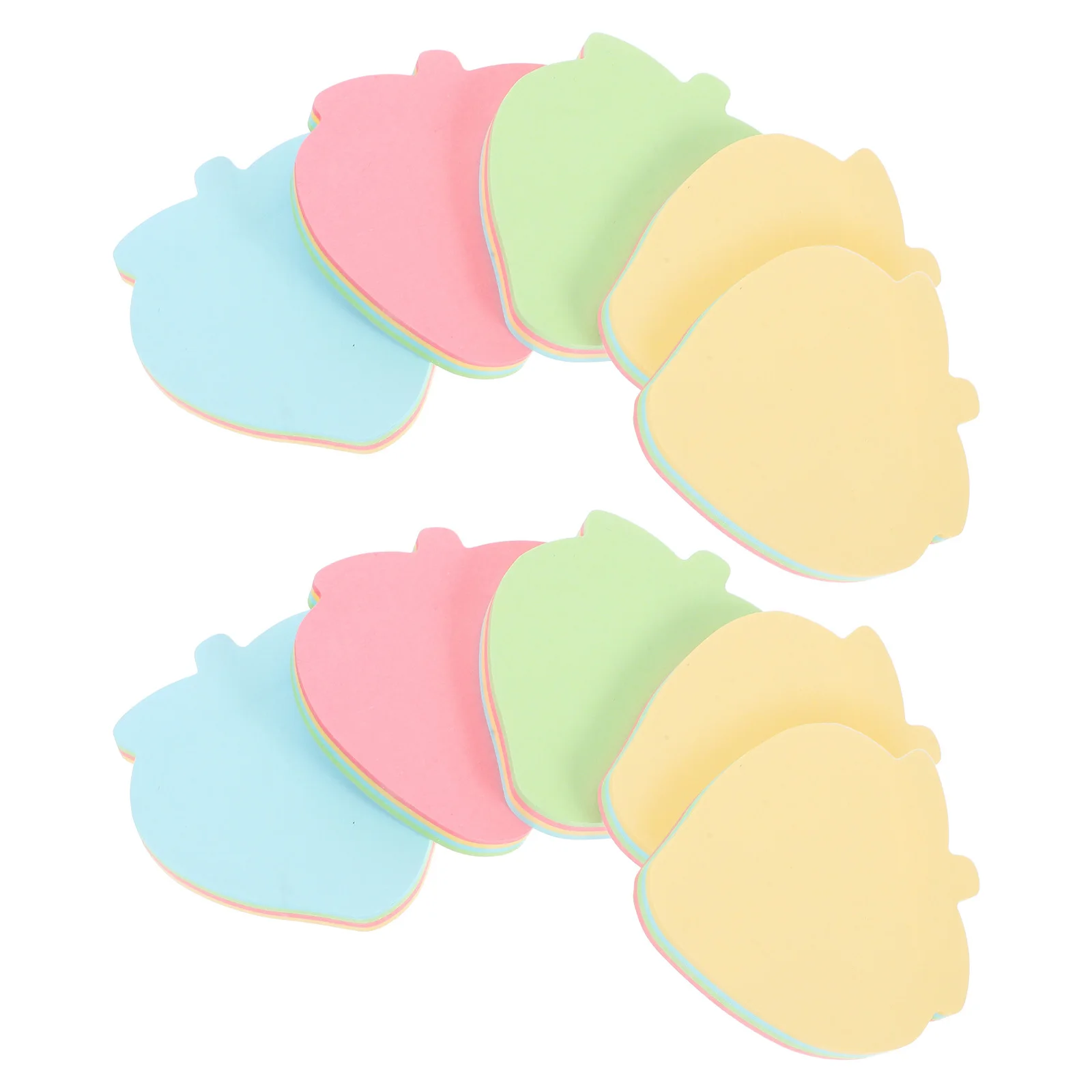 

10pcs Self-Stick Tearable Memo Pads Strawberry Shaped Note Pad Paper Writing Reminder Notes For School Office