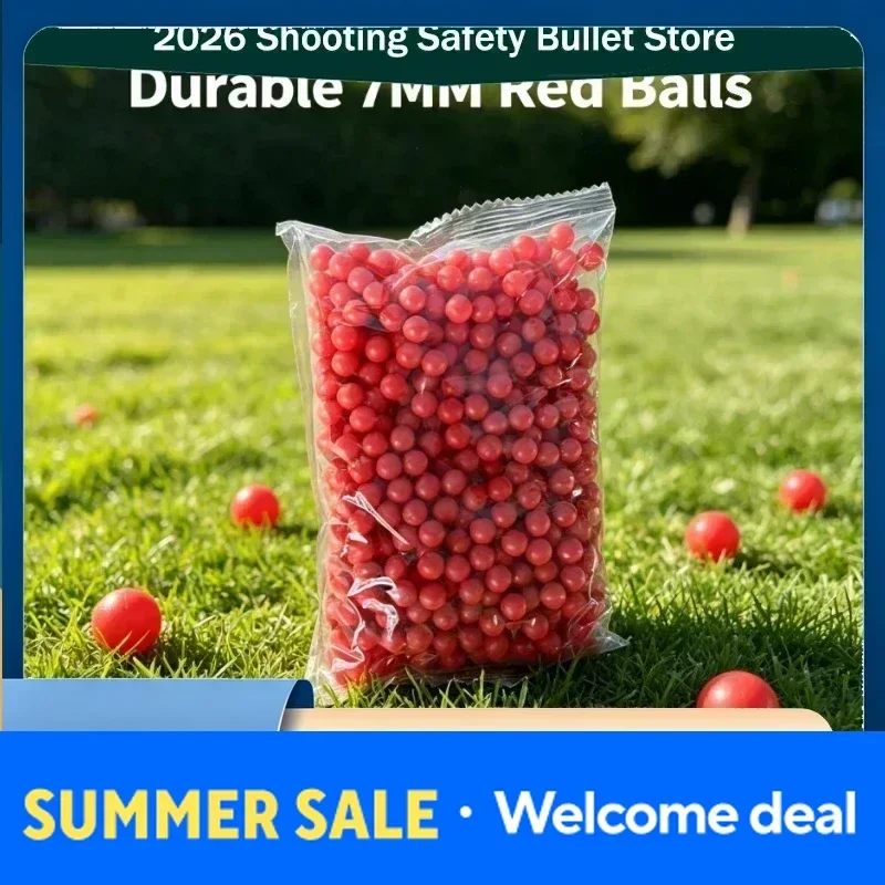

2026 2030 For Iscool Kids Safe 7MM Red Soft Elastic Balls Lightweight Outdoor Game Toy Fittings 500Pcs/Bag New