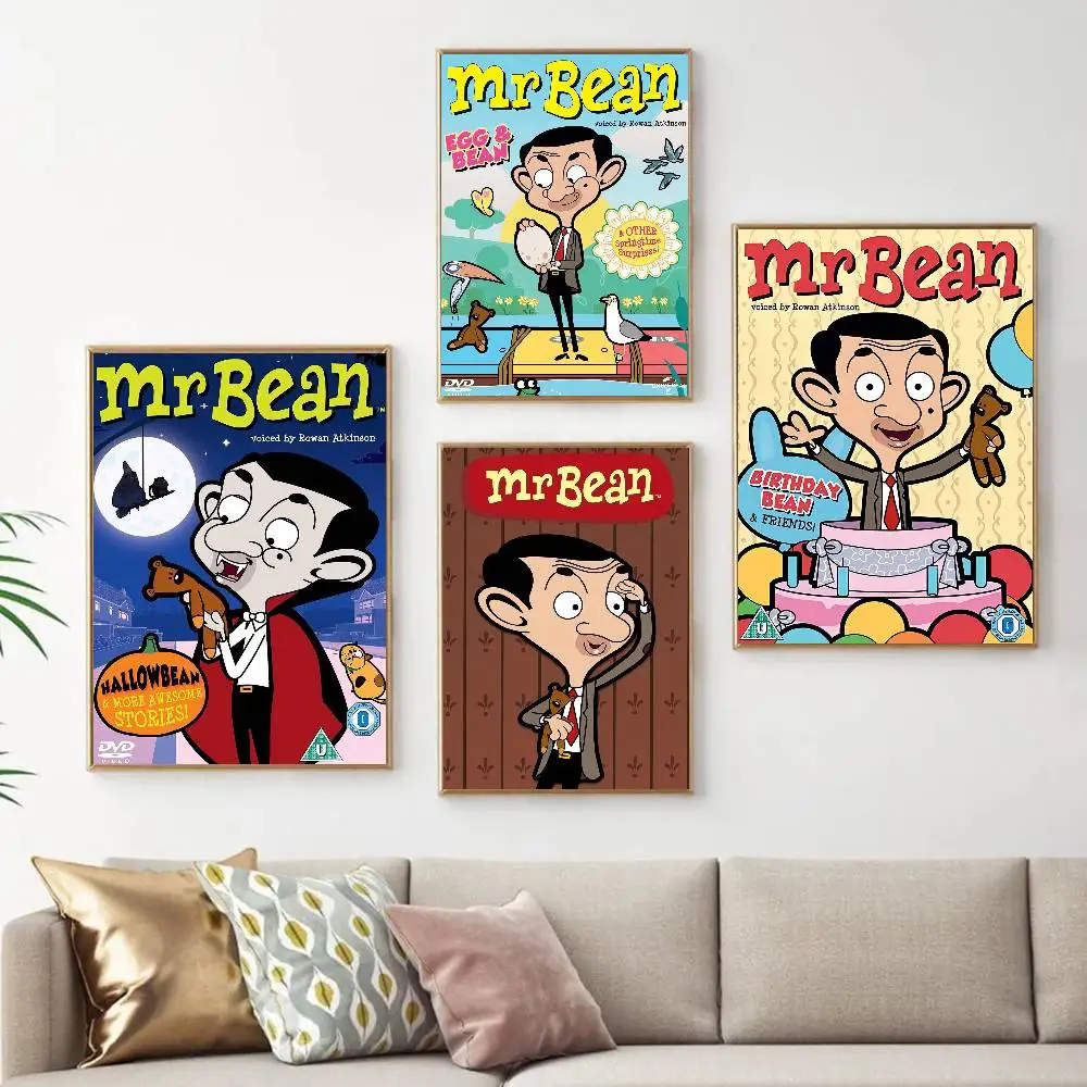 Cartoon Animation-Mr Bean Movie Good Quality Prints And Posters Waterproof Paper Sticker Coffee House Bar Posters Stickers