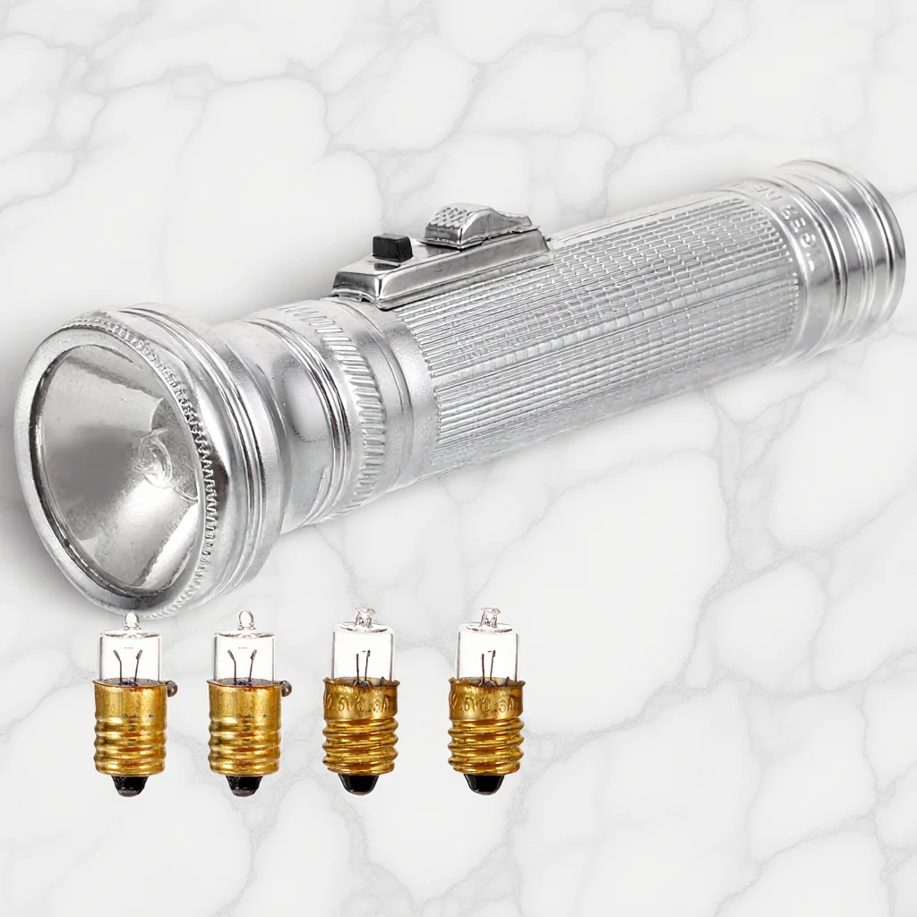 

Compact Metal Flashlight Old-Fashioned Style for Outdoor Use Bright Illumination Flashlight Lightweight and Sturdy for Camping