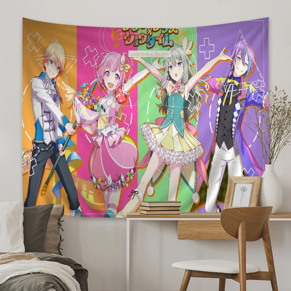 Projekt Sekai Tapestry Anime Gobelin Wiszący Tarot Hippie Dywaniki ścienne Dorm Wiszące prześcieradła ścienne