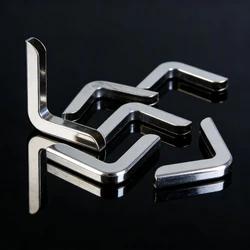 50PCs Book Corner Scrapbooking Album Silver White 24x24x4mm Folders Protectors for Menus F9304