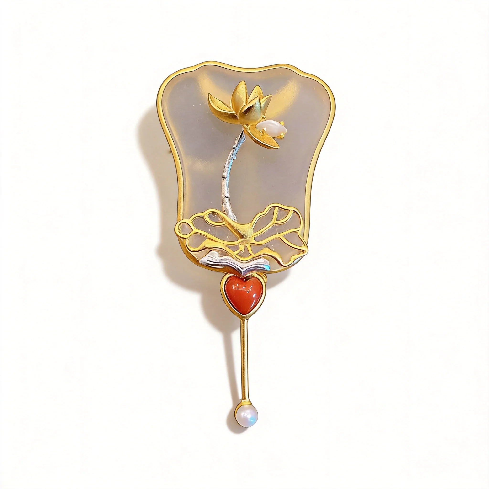 chinese-style-lucky-auspicious-frosted-natural-white-crystal-gold-plated-925-silver-lotus-banana-fan-brooch-vintage-blessing-jew