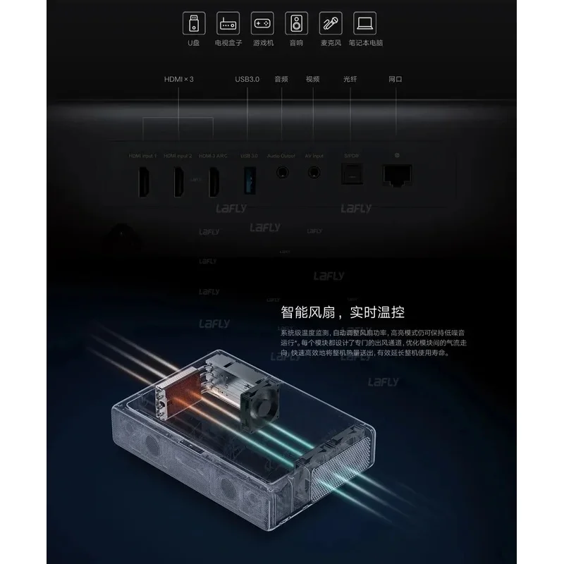 Proiettore laser Xiaomi 1S Ultra Projection 3.0, lancio ultra corto, 6000 lumen, Mijia1s, 4K, UHD, TV laser, Home Cinema