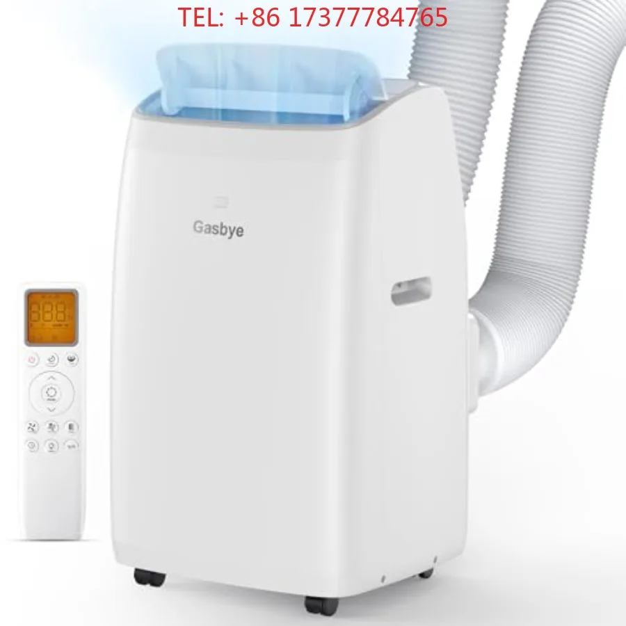 Portable air conditioner for home use, white plastic housing, energy-saving full DC inverter compressor, 14, 000 BTU cooling
