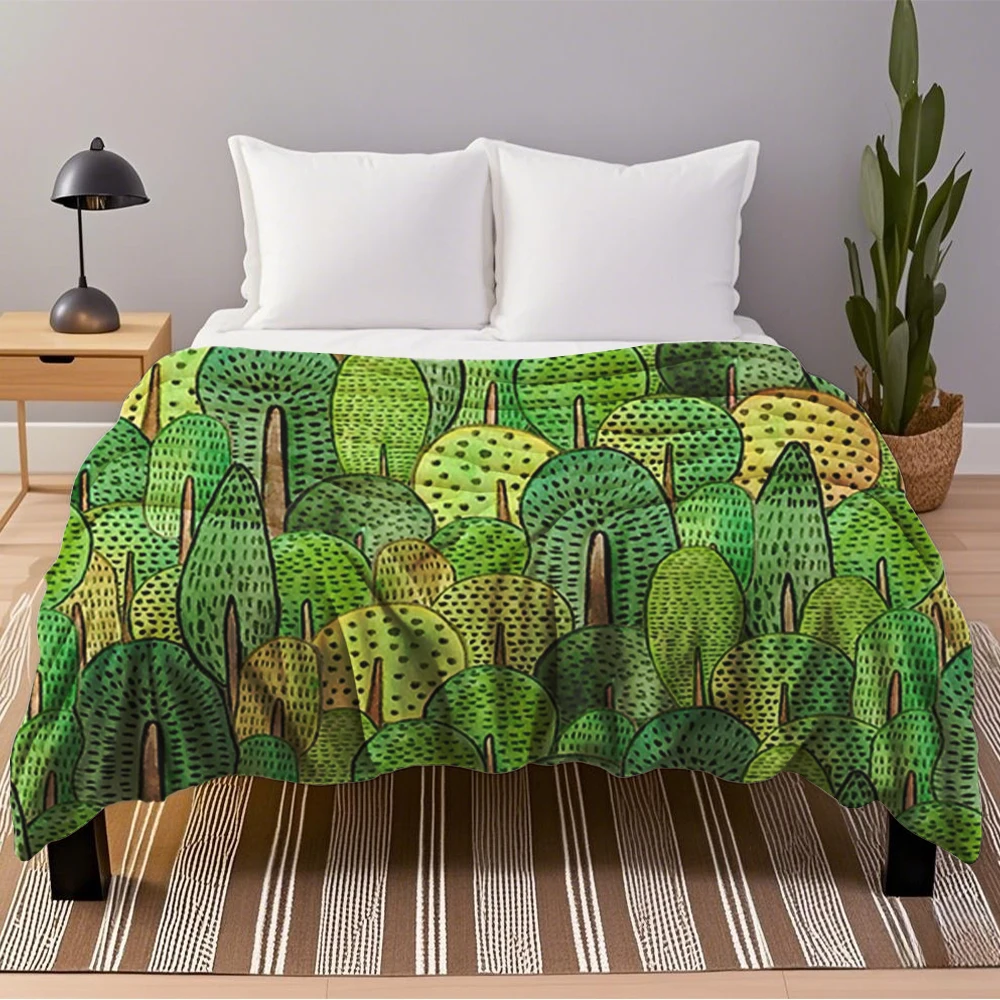 Machine-Washable Flannel Soft Blanket Magic Art Deco Design Duvet Cover Bedspread Odor-Resistant Blankets For Pets Travel