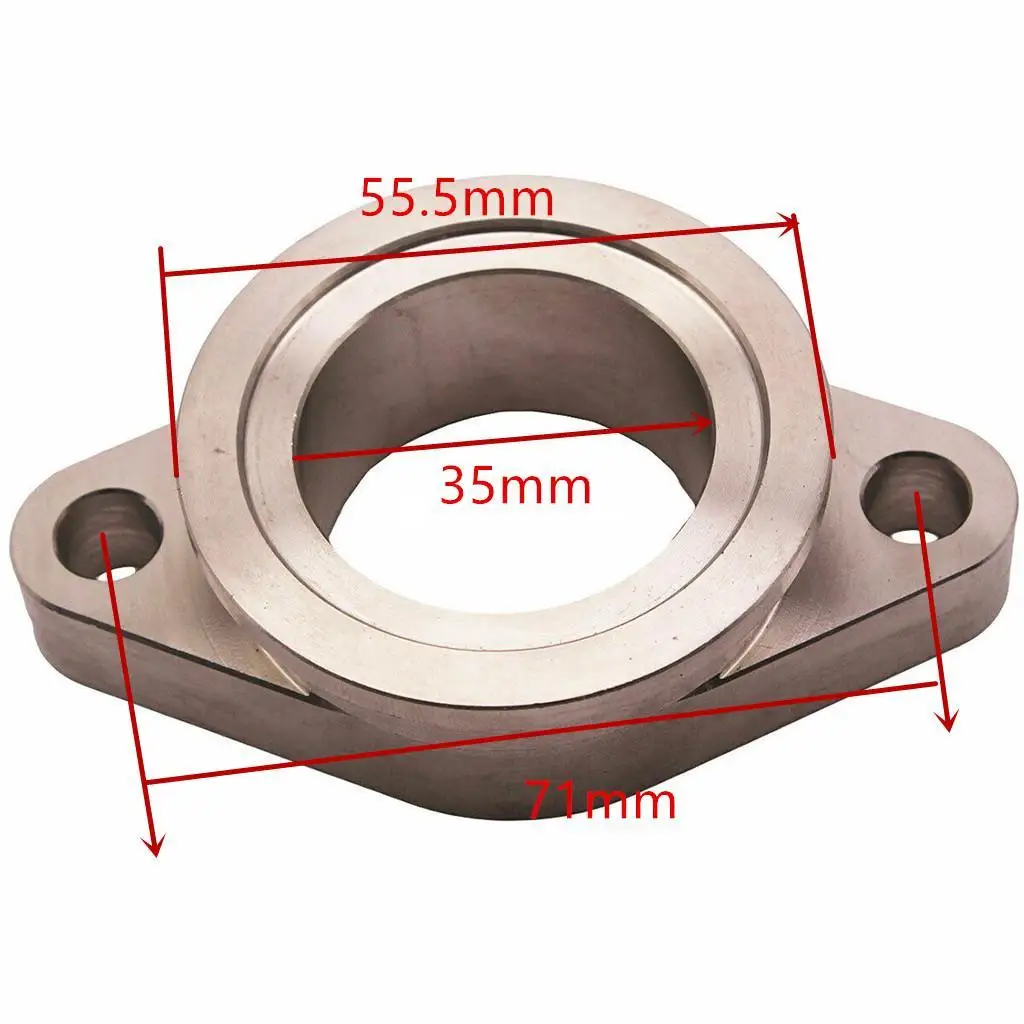 38mm V Band Wastegate Adapter Flange Stainless Steel Turbo Manifold Connector for Car Modification