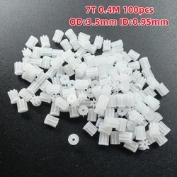 10個50個100個プラスチックピニオン71A 0.3メートル0.4メートル7トンのおもちゃ航空機モーター部品1ミリメートル0.8ミリメートルタイトシャフトマッチ7歯歯車
