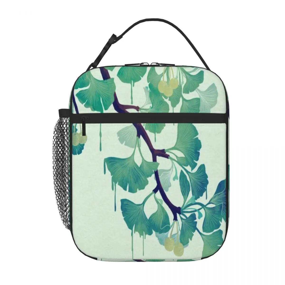 Hot Sale O Ginkgo (in Green) Double Deck Lunch Bag Backpacking Foldable Lunch Bag