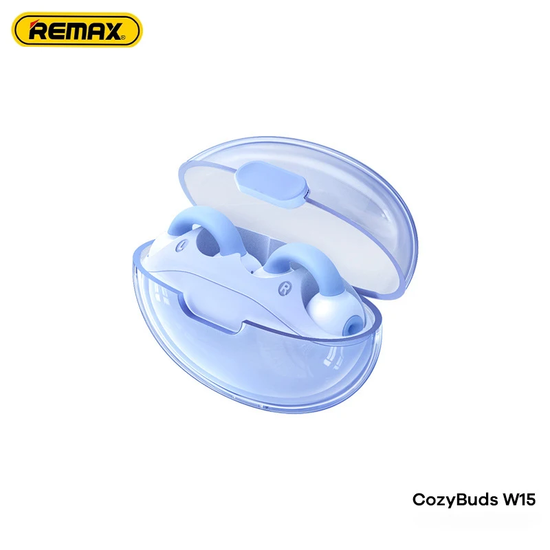 REMAX-Bluetoothワイヤレスヘッドセット,クリア,クリップ付き,インイヤー,大容量バッテリー,スポーツ用