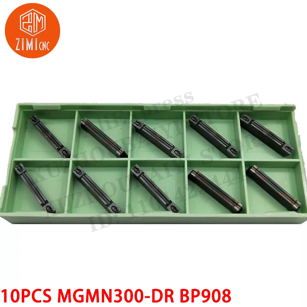 10P MGMN300-DR BP908 3mm wide cutter inserts MGMN300 carbide inserts for MGEHR Carbide Inserts CNC metal mechanical cutting tool