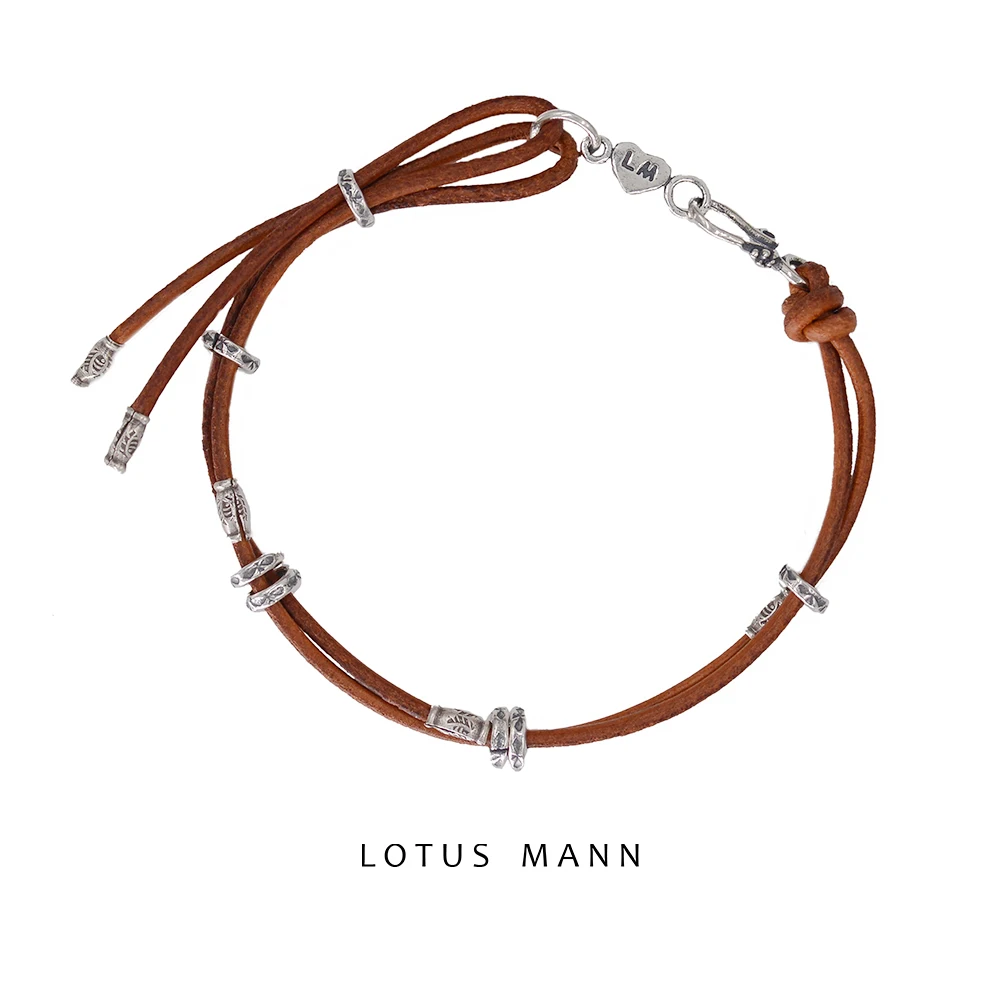 pulsera-de-plata-de-ley-925-lotus-mann-con-cordon-de-cuero-marron-cadena-de-mano-unisex-joyeria-de-moda-nueva-llegada