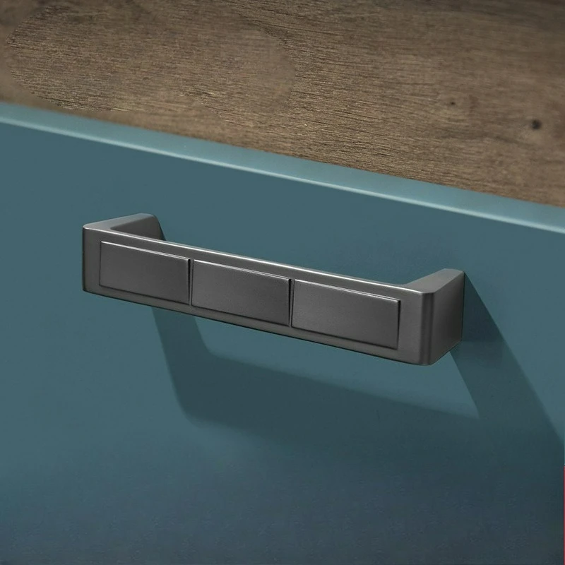 

Modern Minimalist Black Wardrobe, Cabinet, Drawer Furniture, Hardware, Zinc Alloy Handles