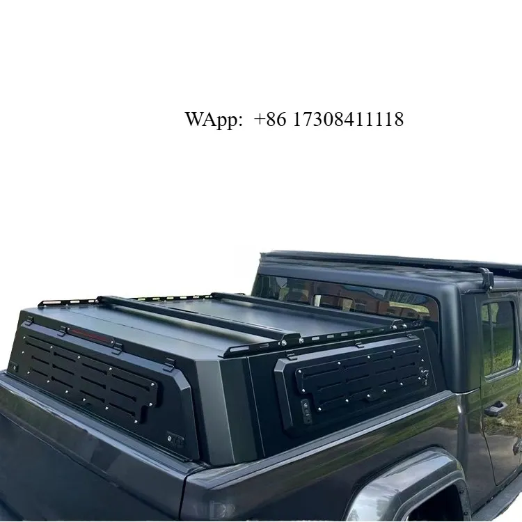 2024 Isuzu D-MAX Canopy Topper Hard Aluminum Alloy Tailbox Pickup Truck Bed Cover F150 Manual Operation Hinged Waterproof