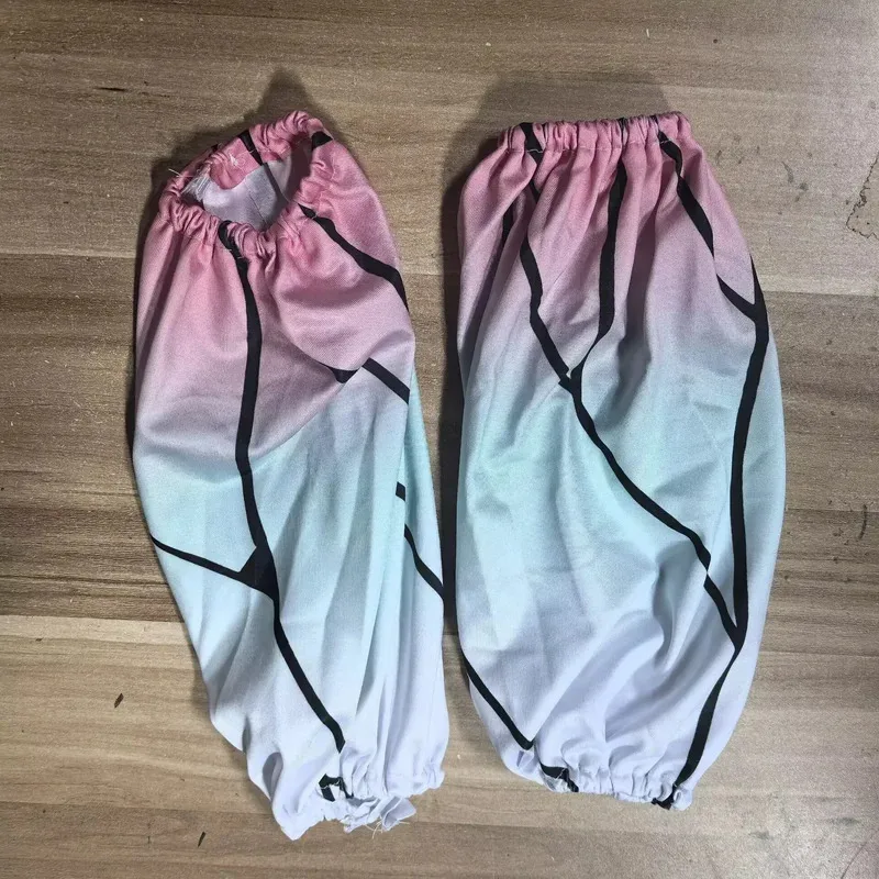 qa156 أنيمي كوتشو شينوبو تأثيري الأكمام كيميتسو نو يابا الأرجواني والأسود الكفة كم قفاز شبكي