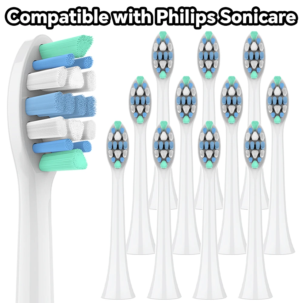 Compatible with Philips Sonicare Electric Toothbrush Replacement Brush Heads, Medium Toothbrush Head for HX7300 9500 4100