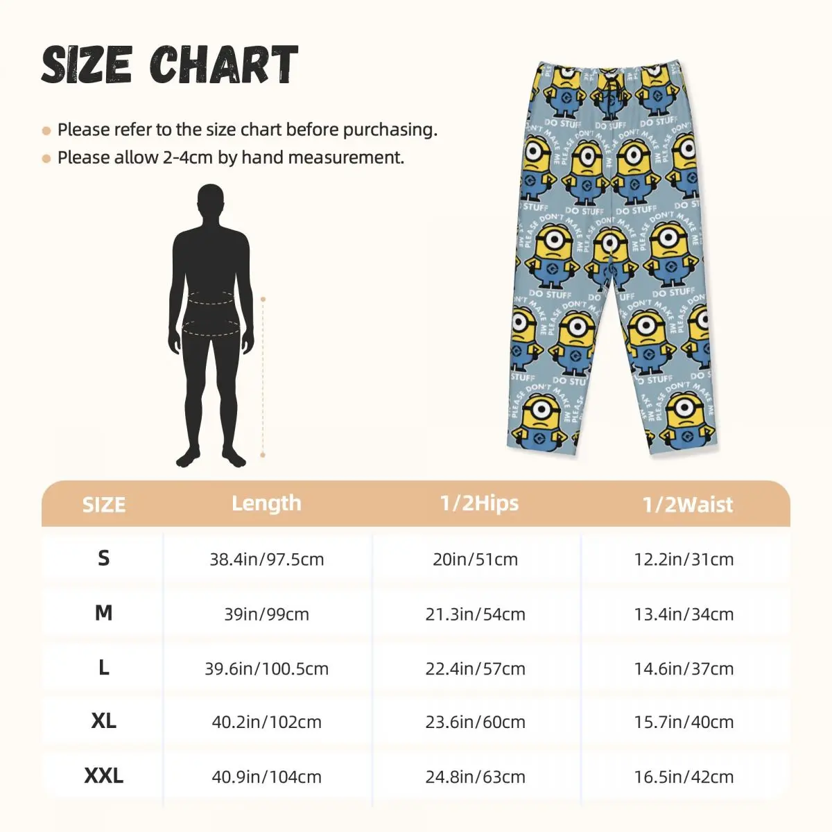 Custom Print Womens Cartoon Animation Minions Pajama Pants Sleepwear Sleep Lounge Bottoms with Pockets