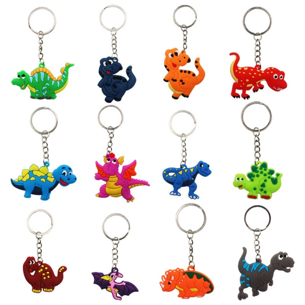 10-50 stuks leuke cartoon dinosaurus sleutelhanger voor kinderen verjaardag kleuterschool feest thuis cadeau prijs carnaval kerstcadeau tas
