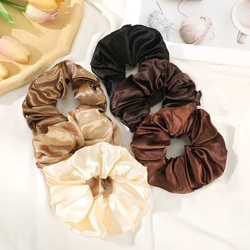 Korean Silk Oversized Scrunchie For Women Elastic Hair Bands Ponytail Holder Elegant Satin Ponytail Hair Rope Hair Tie Accessory