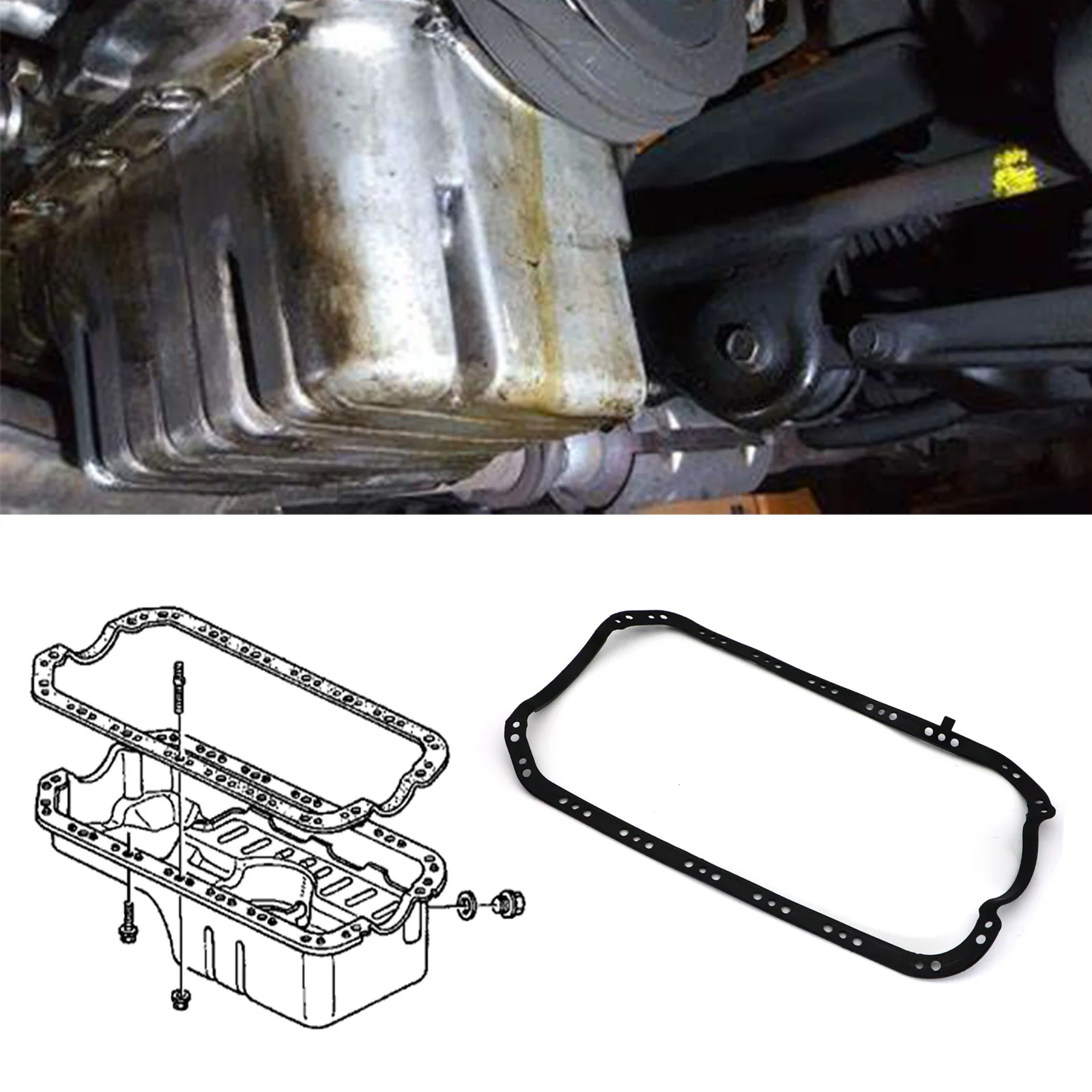 Car Engine Oil Pan Gasket Replacement parts For Honda Civic Wagovan DX LX Del Sol SOHC D17A1 1.6L 1.7L 1996-2005 11251-P2A-014