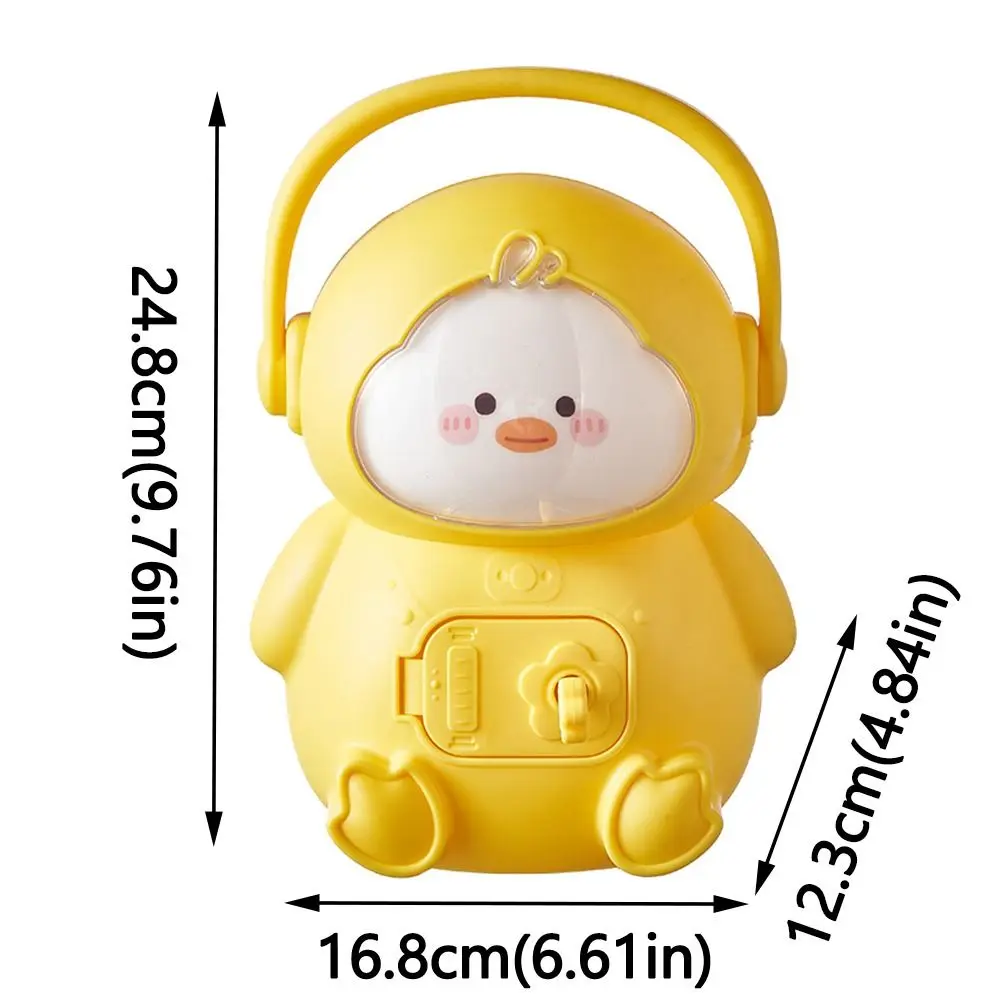 Creative Cute Duck Coin Bank with Key Cartoon Duck Shaped Coins Storage Box Key To Unlock Large Capacity Coin Bank Storage Jar