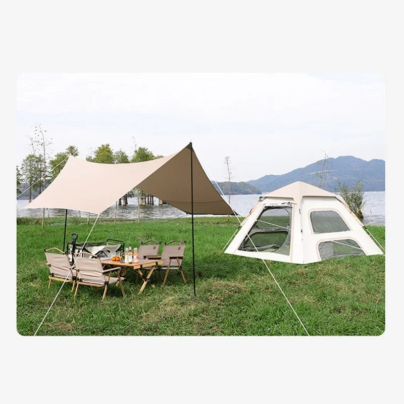 Big Camping Tents Outdoor Glamping Dome Pop Up Beach Automatic Canopy Pop Up Single Layer One Bed Room And One Living Room Tent