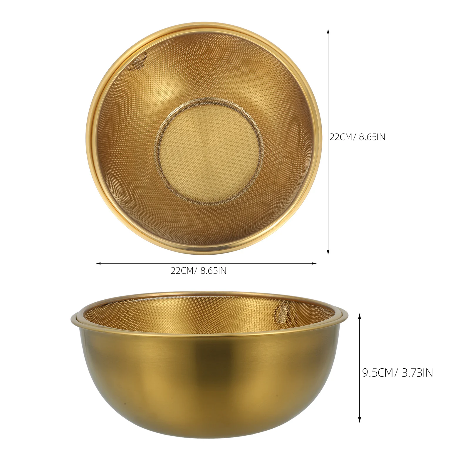 

1Set Stainless Steel Rice Colander Basket Fine Mesh Strainer with Basin for Kitchen Vegetable Fruit Washing Draining Basket