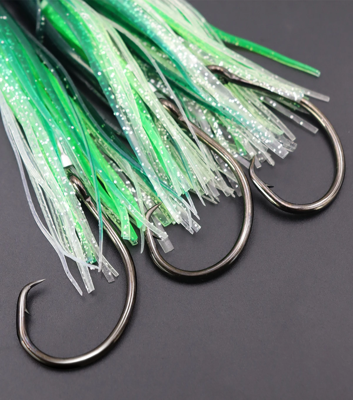 Zyz Sea Fishing String Haken mit # # # schwarze Kreis Haken leuchtende Octopus Fake Köder Salzwasser Angelhaken – Detail 6