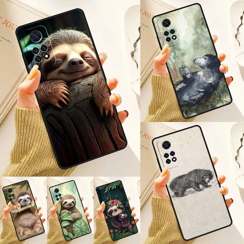 Sloth-Bear Case For Samsung Galaxy S24 Plus S23 S20 S21FE Lite S22 Ultra Note 20 S8 S9 S10 Phone Coque