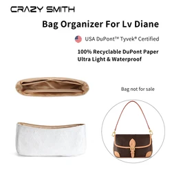 CRAZYSMITH Dupont Paper Bag Organizer For LV Diane Waterproof Handbag Inner Bag Insert Storage Bags Liner Bag Support Shaper