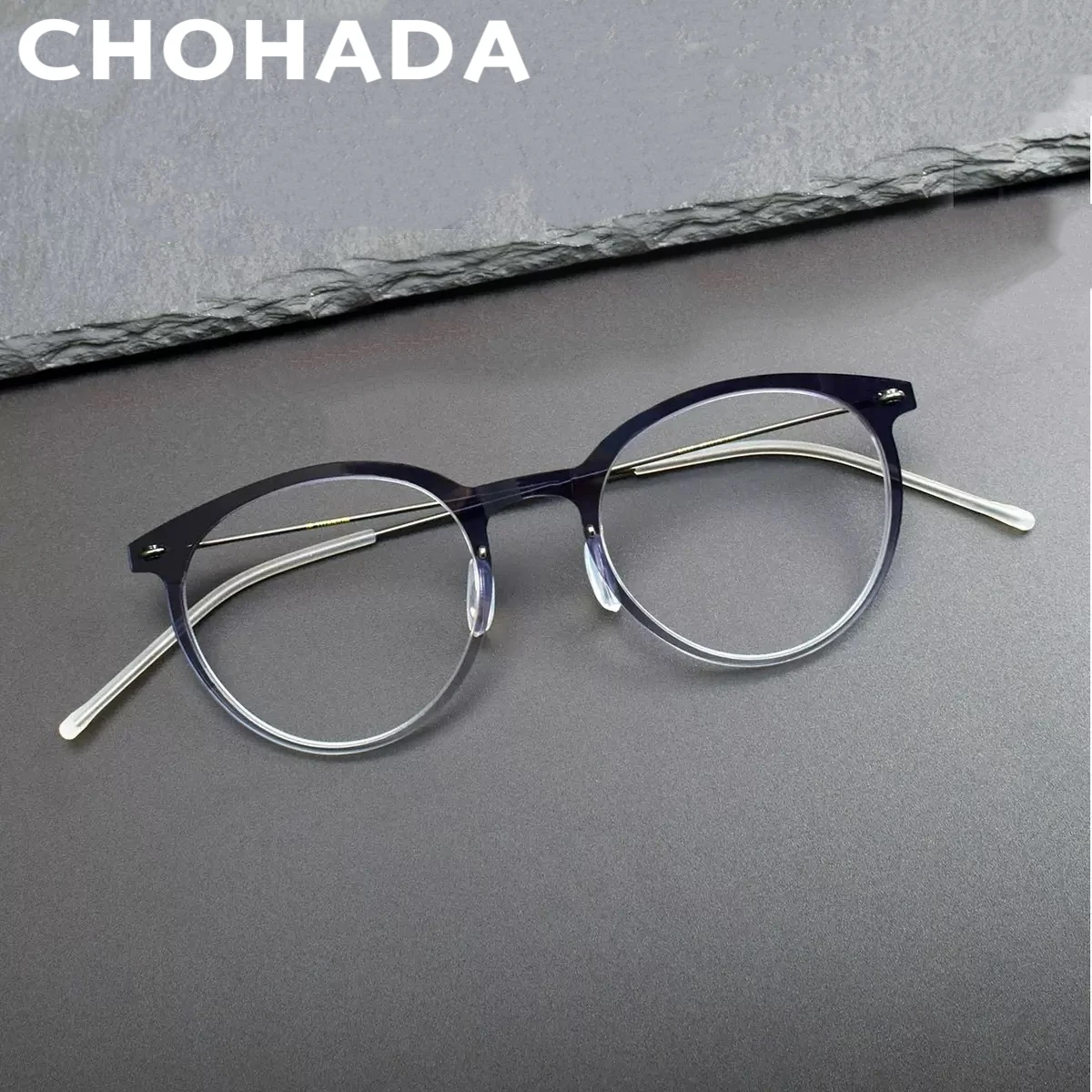 

Lind Ultra Light Round Nylon Glasses High Quality Prescription Glasses Frame for Men and Women Comfortable Myopia Glasses Frame