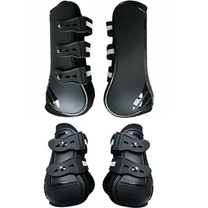 Ajustável cavalo frente Hind Leg Boots, tendão proteger Equestrian, PU Shell e Neoprene, de alta qualidade, 4 pcs 12 principais vendas bota de resgate - №10