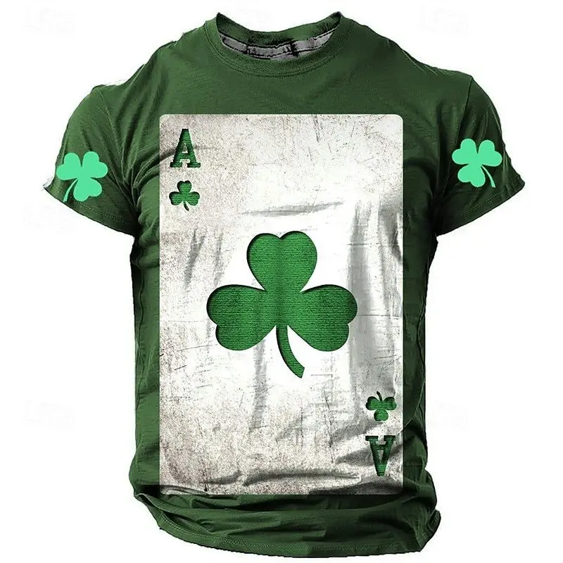 

Cross-border Saint Patrick's Day Irish T-shirt Men's Short-sleeve Top 3D Printing Source Factory Wholesale from One Piece