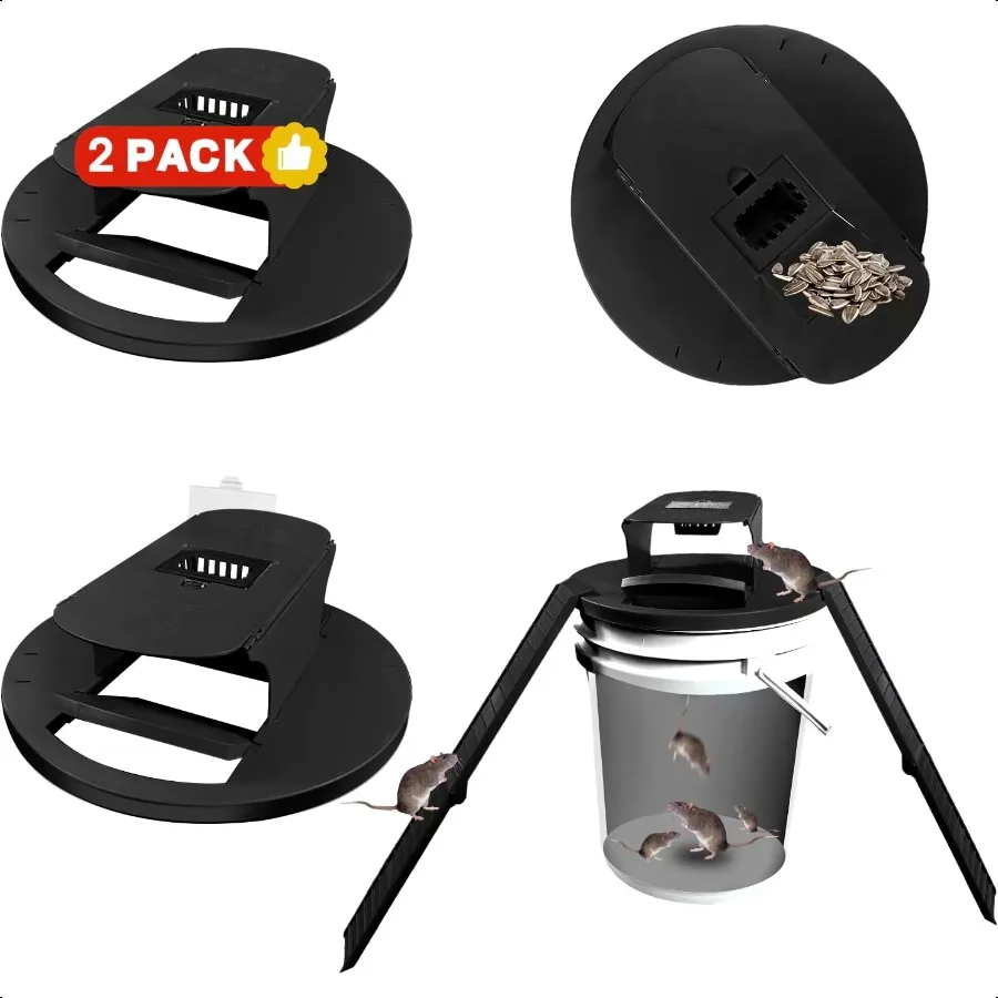 

Ловушки для мыши в помещении для дома. 2 упаковки. Ловушка для мыши. Крышка ведра с улучшенной прозрачной коробкой. Автоматическое сброс. 2 входа. Эффективный гуман.