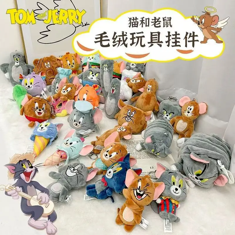พวงกุญแจตุ๊กตาทอมแอนด์เจอร์รี่ ขนาด 12 ซม. ของเล่นตุ๊กตาหนูและแมวการ์ตูนน่ารัก สำหรับเด็ก เป็นของขวัญวันเกิด