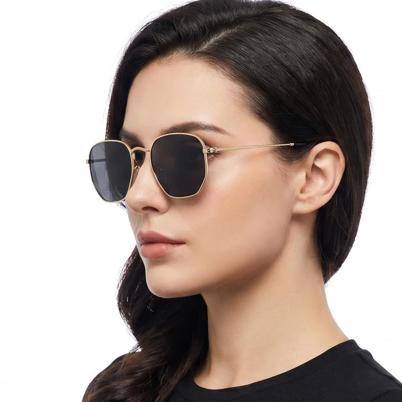 Classic Small Multilateral Sunglasses Men Women Fashion Polygon Sun Glasses Male Vintage Hexagon Driving Shades