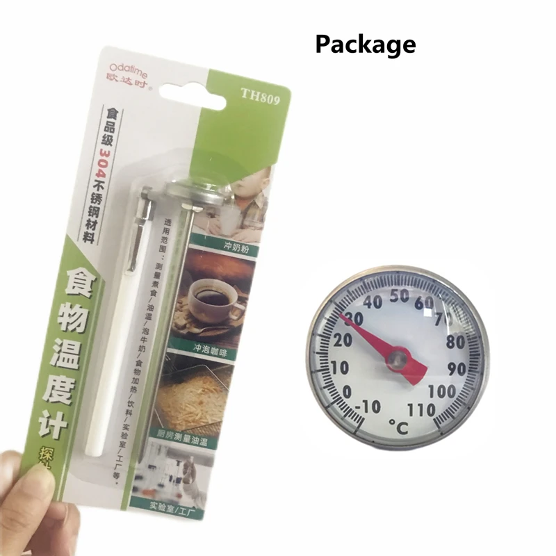 Odatime Coffee Thermometer Kitchen Food Cooking BBQ Barbecue Probe Thermometer Milk Oil Temperature Gauge With Protective Sheath