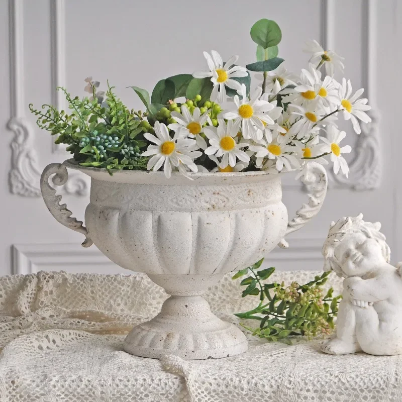 BJ66 European retro old furniture decoration ornament simulation flower arrangement vase flower device soft display