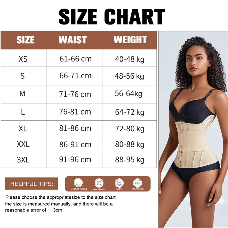 MiiOW Waist Trainer Corset Women Binders Shaper Tummy Wrap Body Shapewear Slimming Belt Flat Belly Workout Women Shaper Slimming