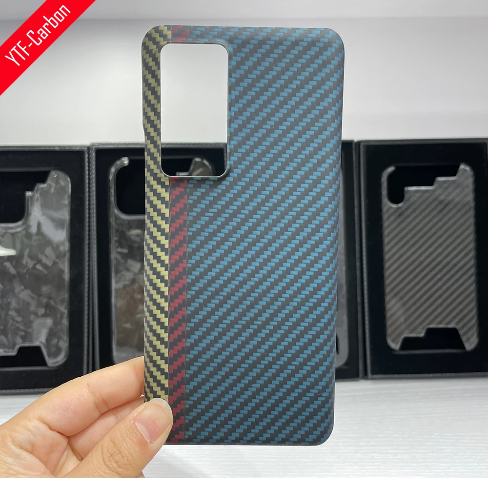 

YTF-Carbon Ultra thin aramid fiber phone case for xiaomi 12T Pro case real carbon fiber ultralight Anti-fall Matte phone cover