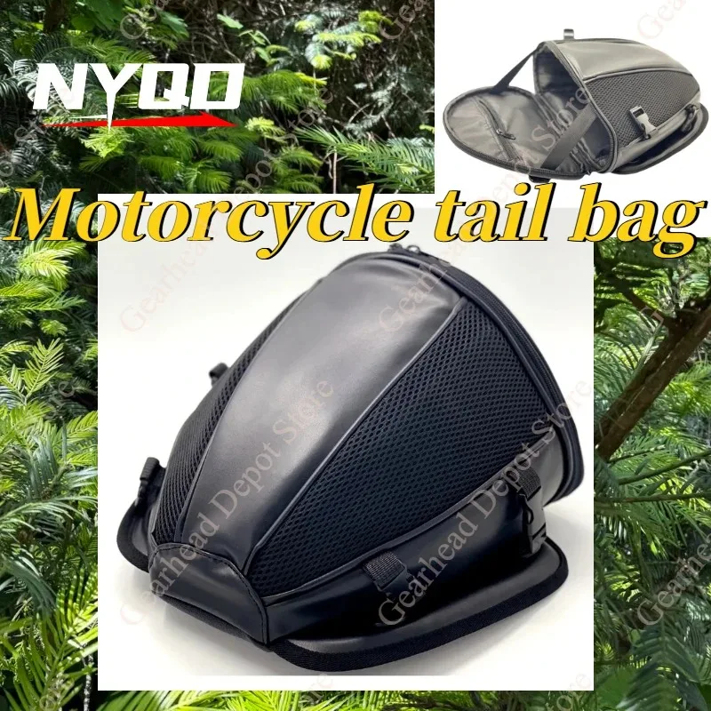 Sac de selle arrière de moto imperméable, grande capacité, multifonctionnel, durable, universel, réfléchissant, pour le voyage et le rangement