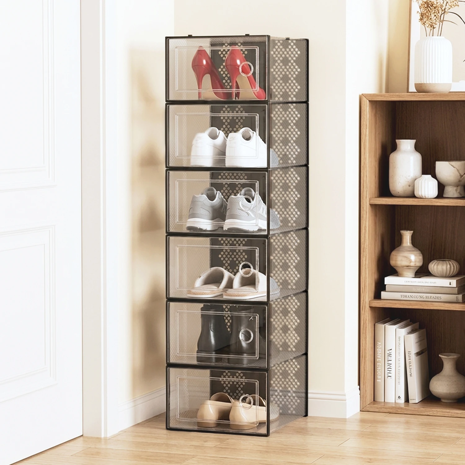 Caja de zapatos transparente g - Shoe Box Display reseña y precio
