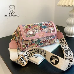 Beibaobao kreskówka niedźwiedź damskie torby modna modna torba Crossbody designerska torby na jedno ramię dla kobiet Trend 2024 gorąca wyprzedaż