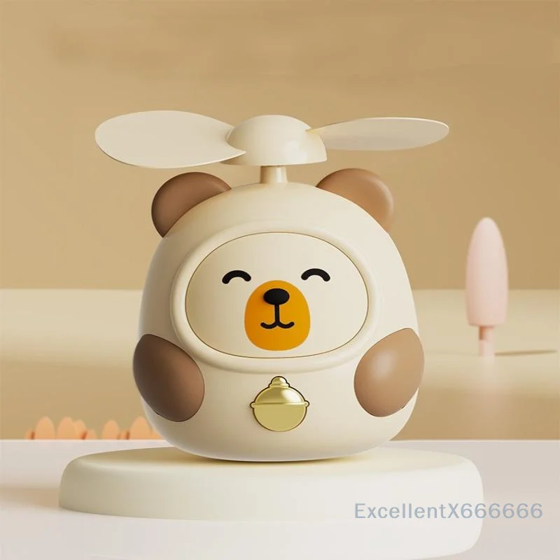 2025 Adorable Mini Capybara Portable Fan USB Rechargeable 2-Speed Hand Fan Perfect for Outdoor Travel Office Use