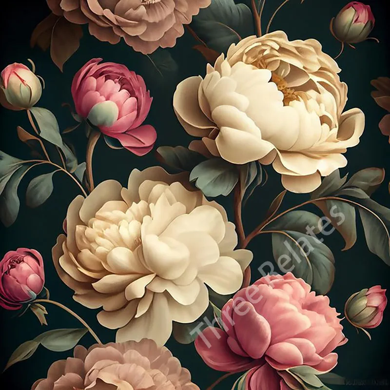 Three Ratels QHH13 European style complex heavy color palace style art decoration self-adhesive wall stickers