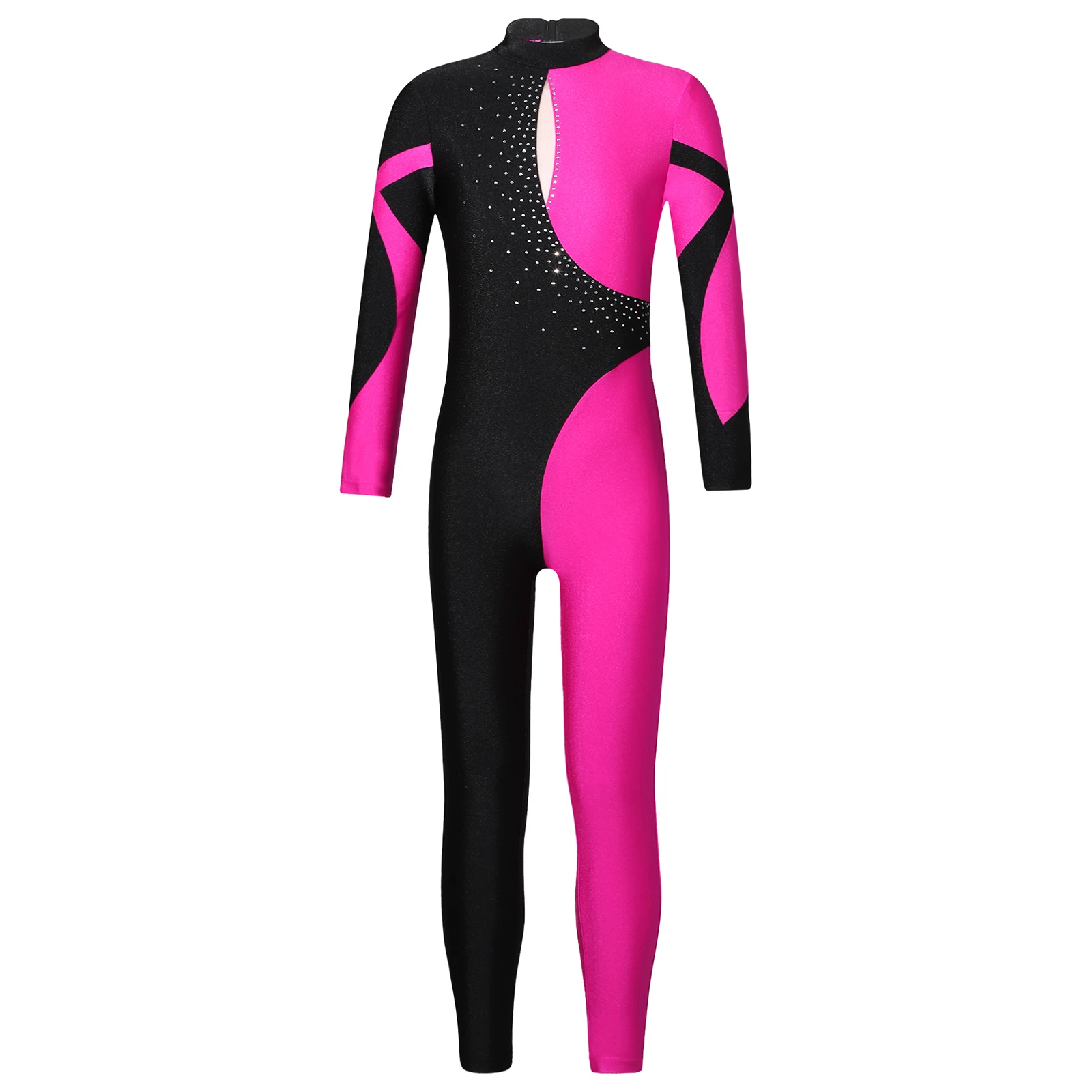 Gymnastics Jumpsuit for Girl Kids Girls Long Sleeve Ballet Leotard Children Yoga Skating Bodysuit Dancewear Full Body Unitard