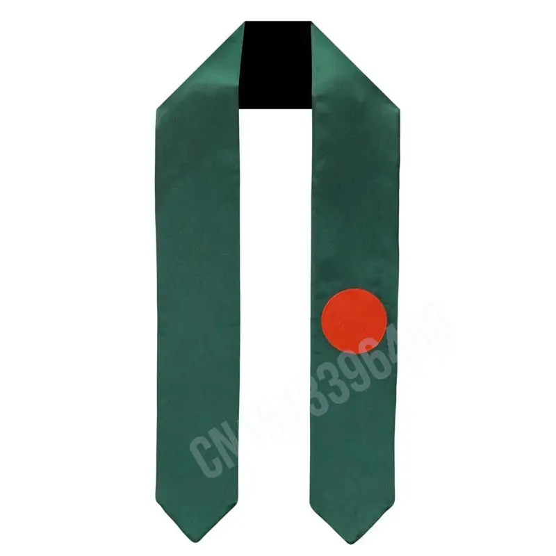 Bangladesh Flag Scarf Top Print Graduation Sash Stole International Study Abroad Adult Unisex Party Accessory