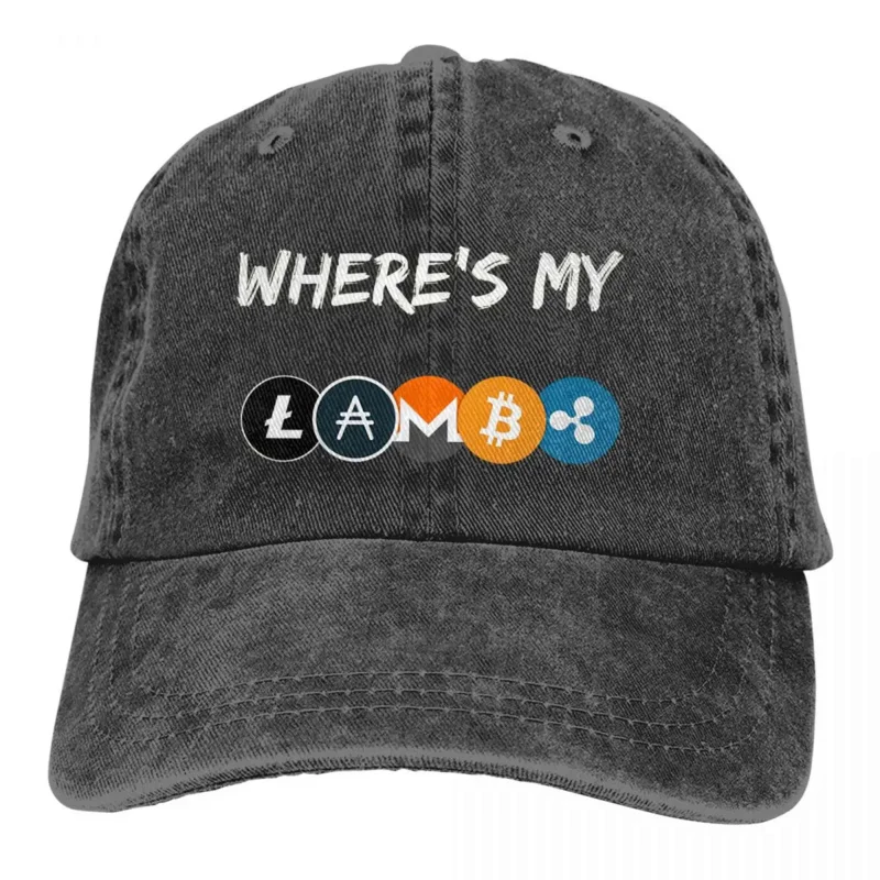 

Washed Men's Baseball Cap Where Is My Lambo Trucker Snapback Caps Dad Hat Cryptocurrency Golf Hats