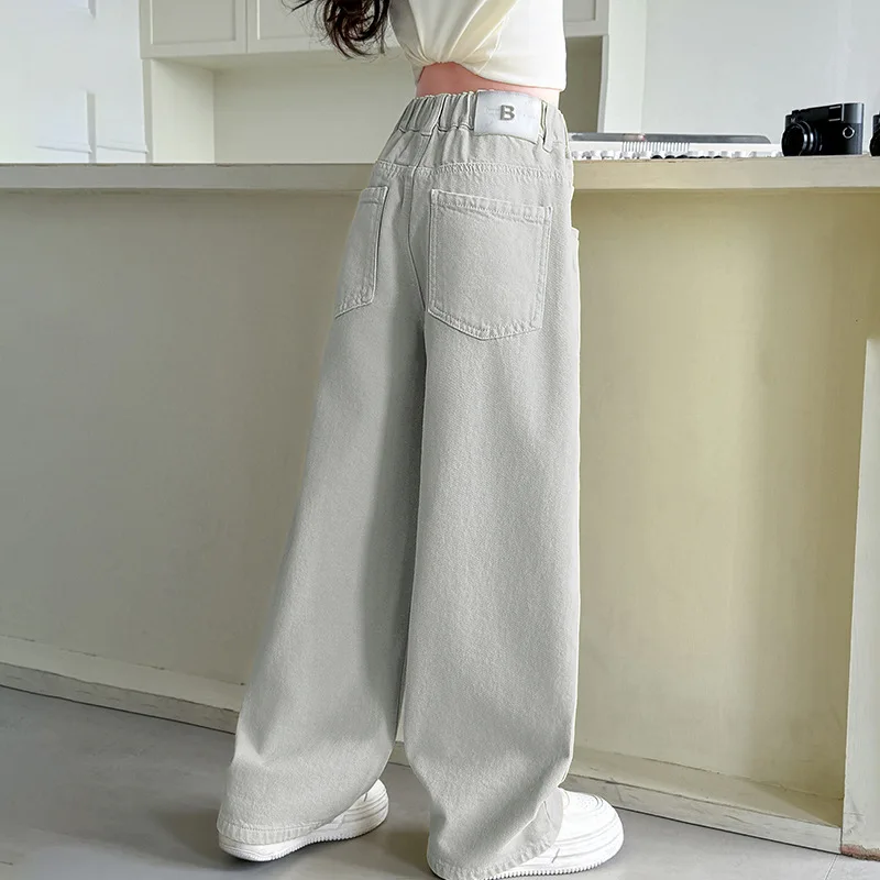 سراويل قصيرة من قماش الدنيم بلون الحلوى للفتيات للربيع والخريف، سراويل غير رسمية عصرية جديدة للمراهقين، مناسبة للأعمار من 7 إلى 14 عامًا